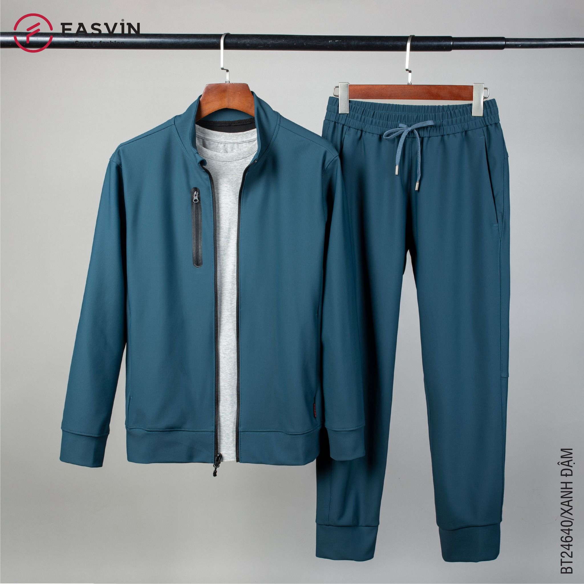 Bộ quần áo thể thao nam chất nỉ thun 01 lớp Fasvin BT24640 vải Nylon cao cấp co giãn thoải mái chất lượng tốt
