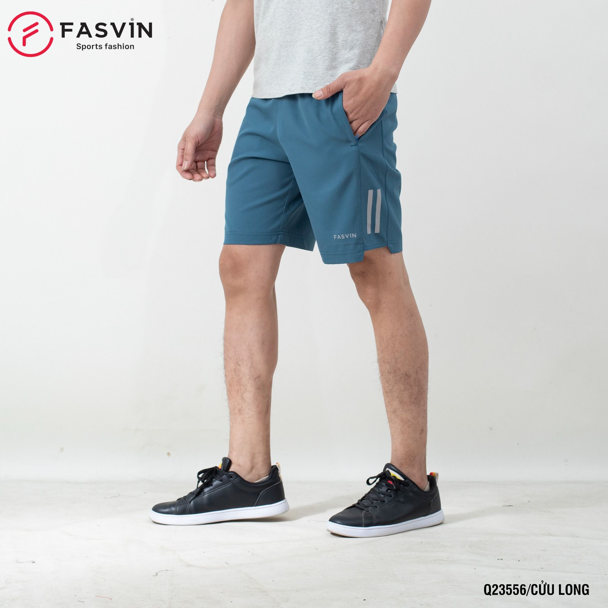 Quần Đùi Nam FASVIN Vải Gió Đẹp Hàng Nhà Máy Chất Lượng Cao Thể Thao Hay Mặc Nhà Q23556
