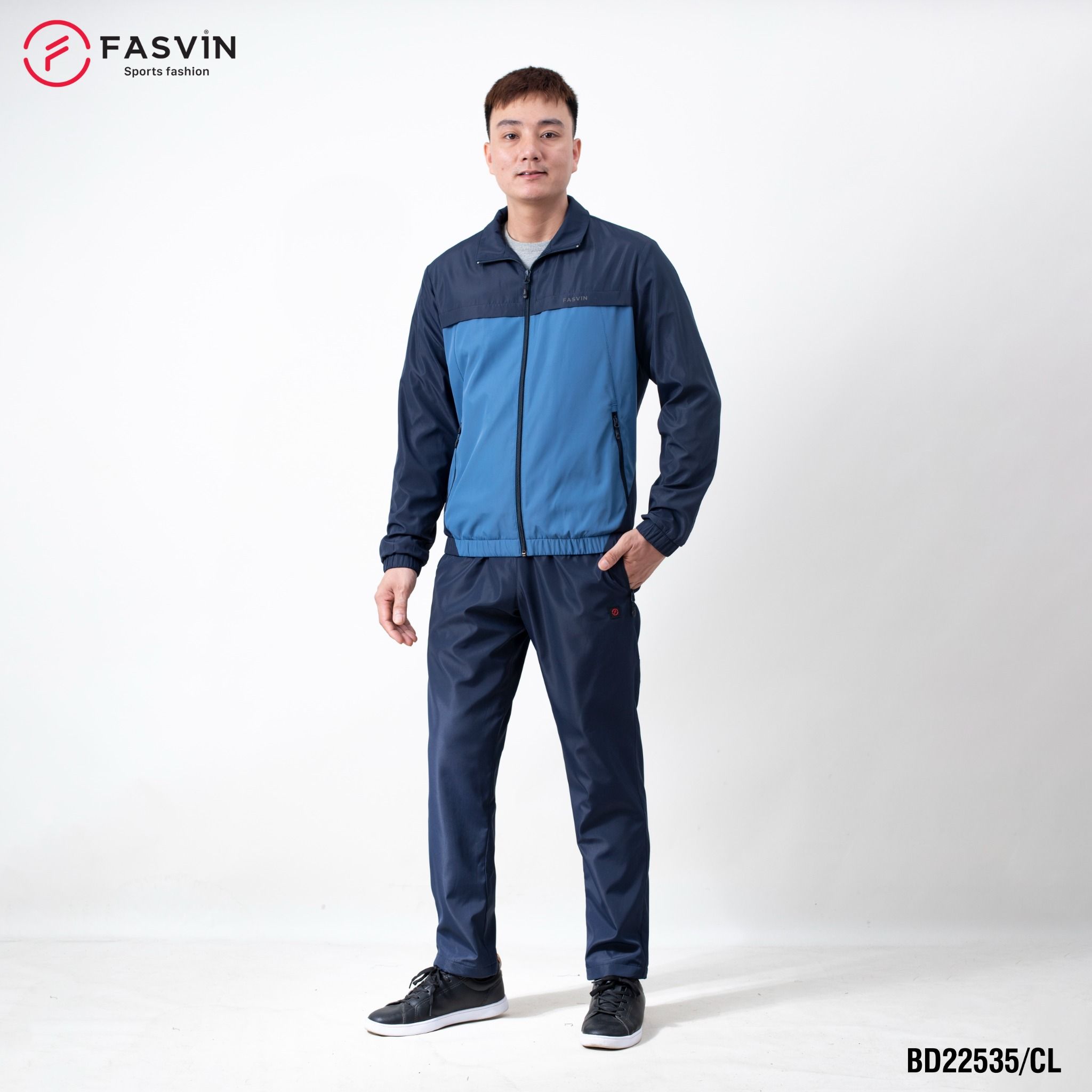 Bộ quần áo thể thao nam chất vải gió dán 02 lớp dày dặn ấm áp FASVIN BD22535