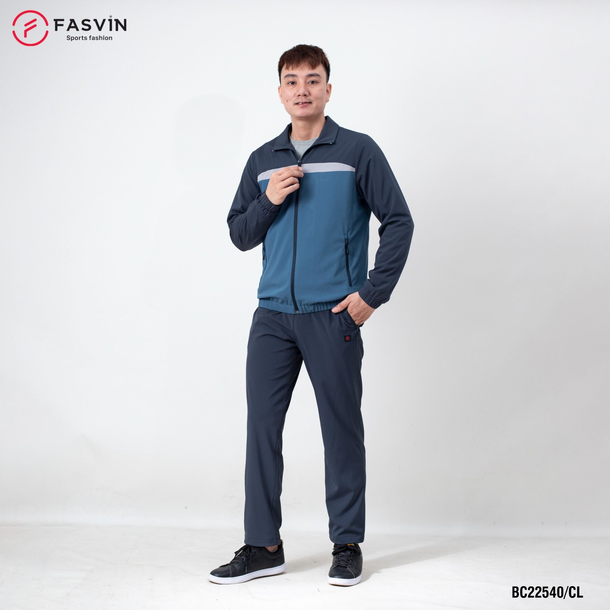 Bộ gió 2 lớp FASVIN vải thể thao cao cấp lót lưới hàng chính hãng BC22540