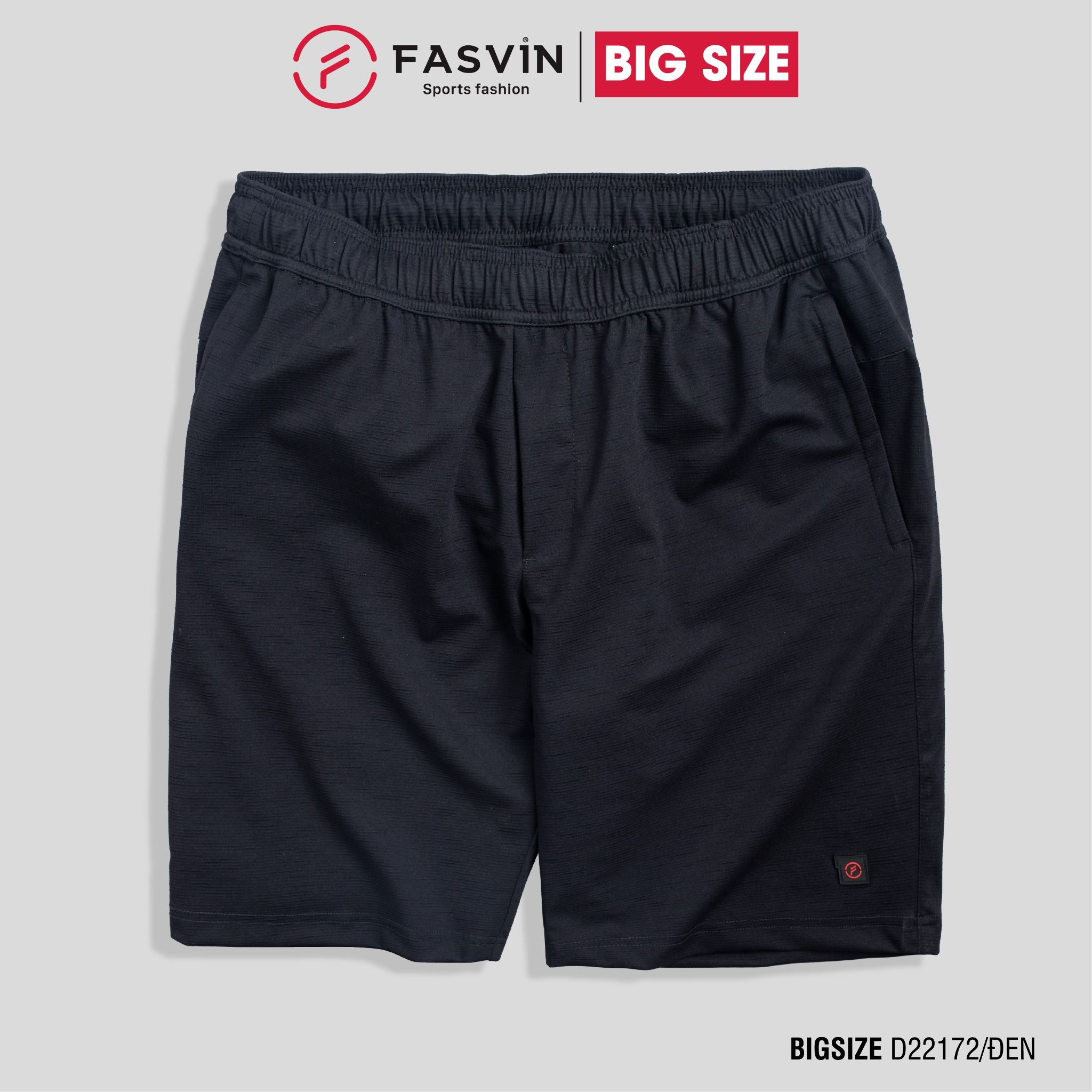 Quần đùi nam thể thao sợi tre BIG SIZE FASVIN Từ 80 Đến 100KG vải co giãn mềm mát D22172