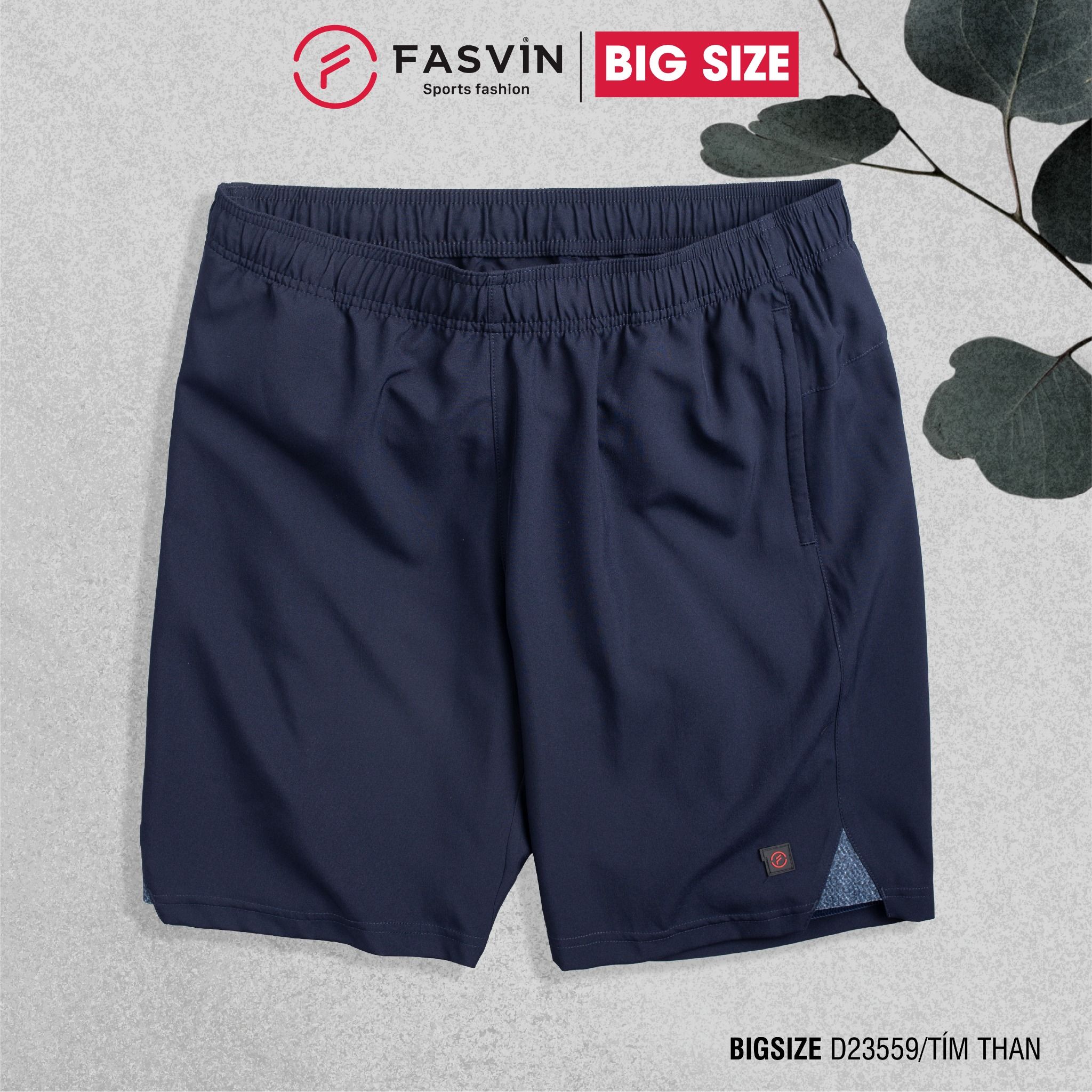 Quần đùi nam thể thao BIG SIZE FASVIN Từ 80 Đến 120KG vải co giãn mềm mát D23559