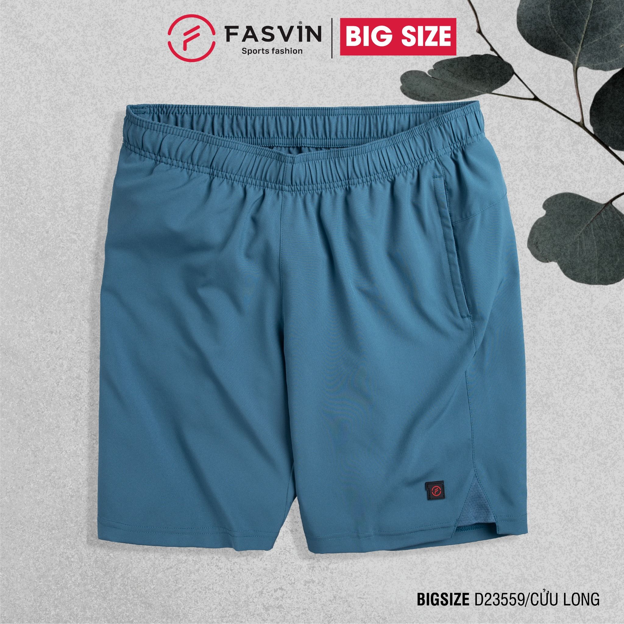 Quần đùi nam thể thao BIG SIZE FASVIN Từ 80 Đến 120KG vải co giãn mềm mát D23559