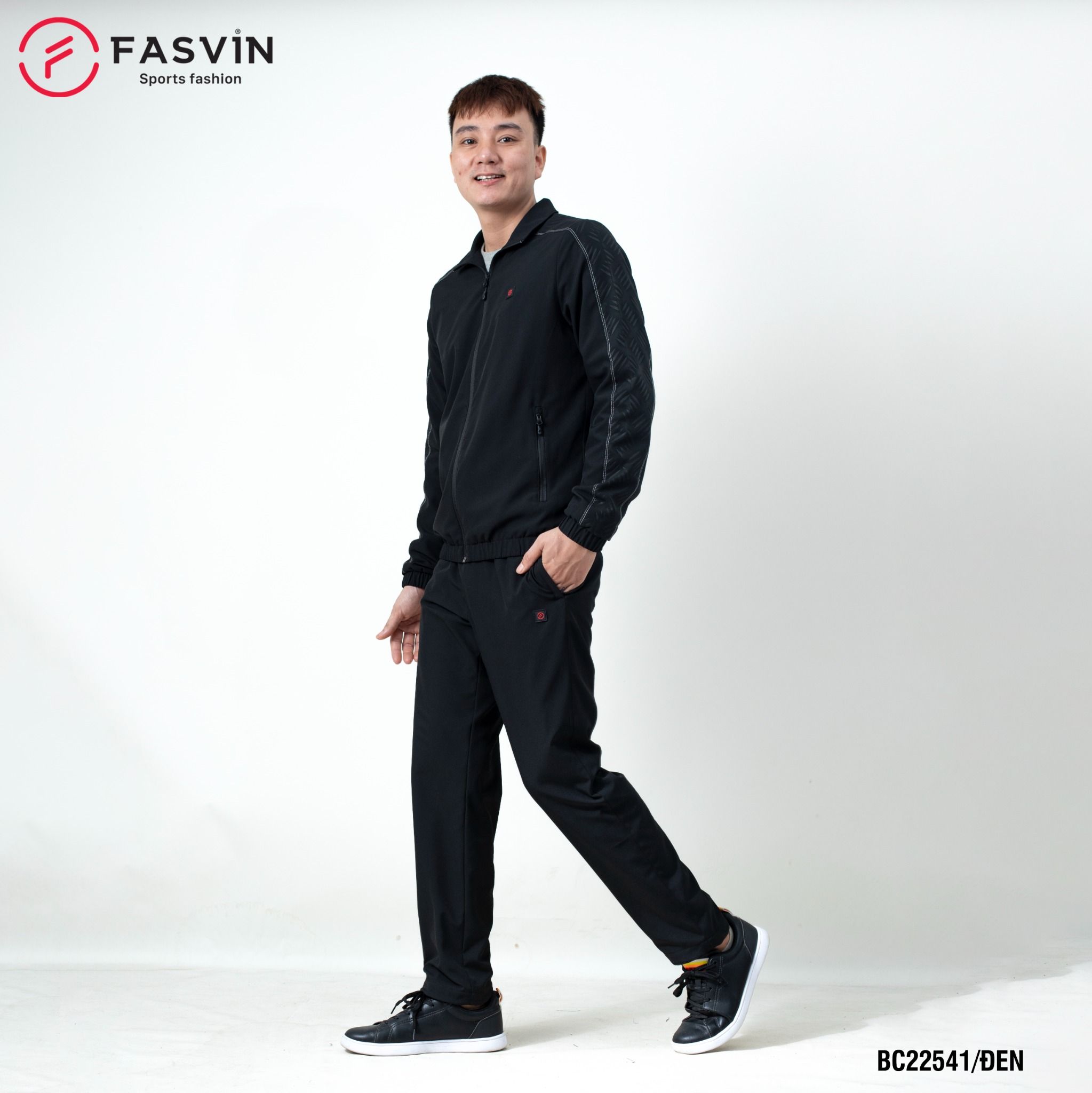 Bộ gió nam 2 lớp FASVIN vải thể thao cao cấp lót vải thun hàng chính hãng BC22541