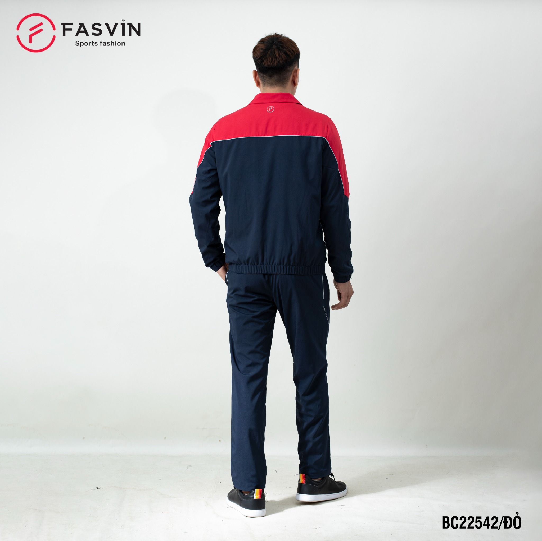 Bộ thể thao nam Fasvin chất vải gió chun 2 lớp co giãn mềm mại BC22542