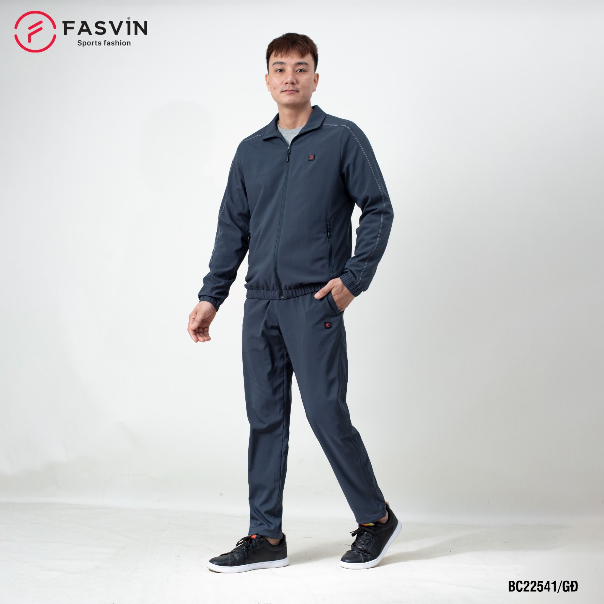 Bộ gió nam 2 lớp FASVIN vải thể thao cao cấp lót vải thun hàng chính hãng BC22541
