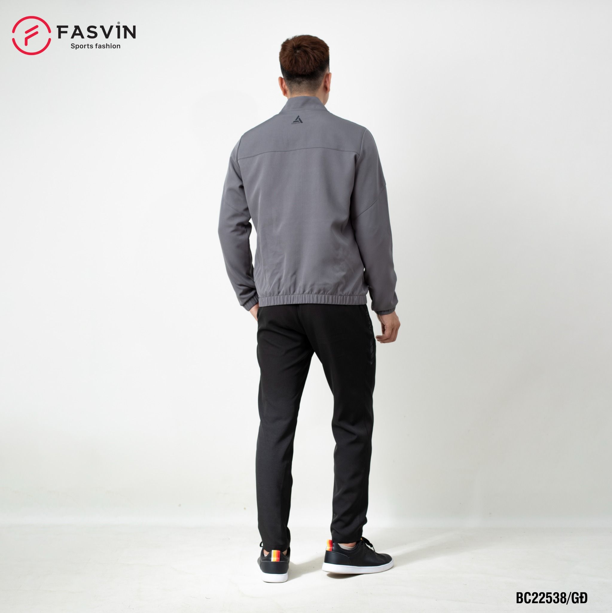 Bộ thể thao nam Fasvin chất vải gió chun 01 lớp co giãn mềm mại BC22538