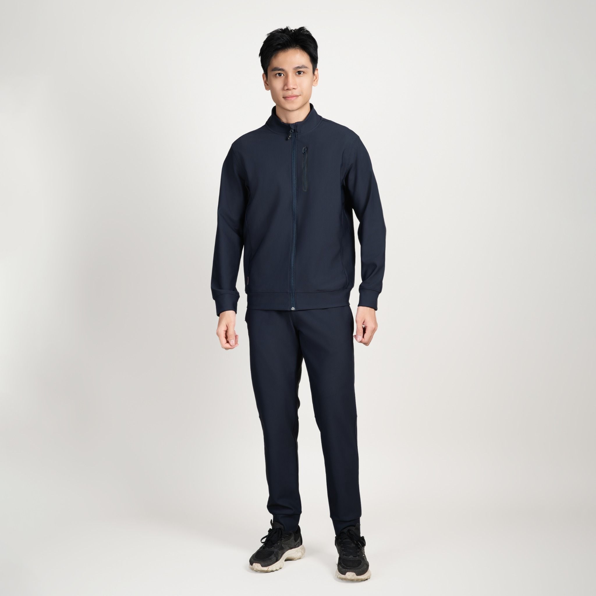 Bộ quần áo thể thao nam chất nỉ thun 01 lớp Fasvin BT24640 vải Nylon cao cấp co giãn thoải mái chất lượng tốt