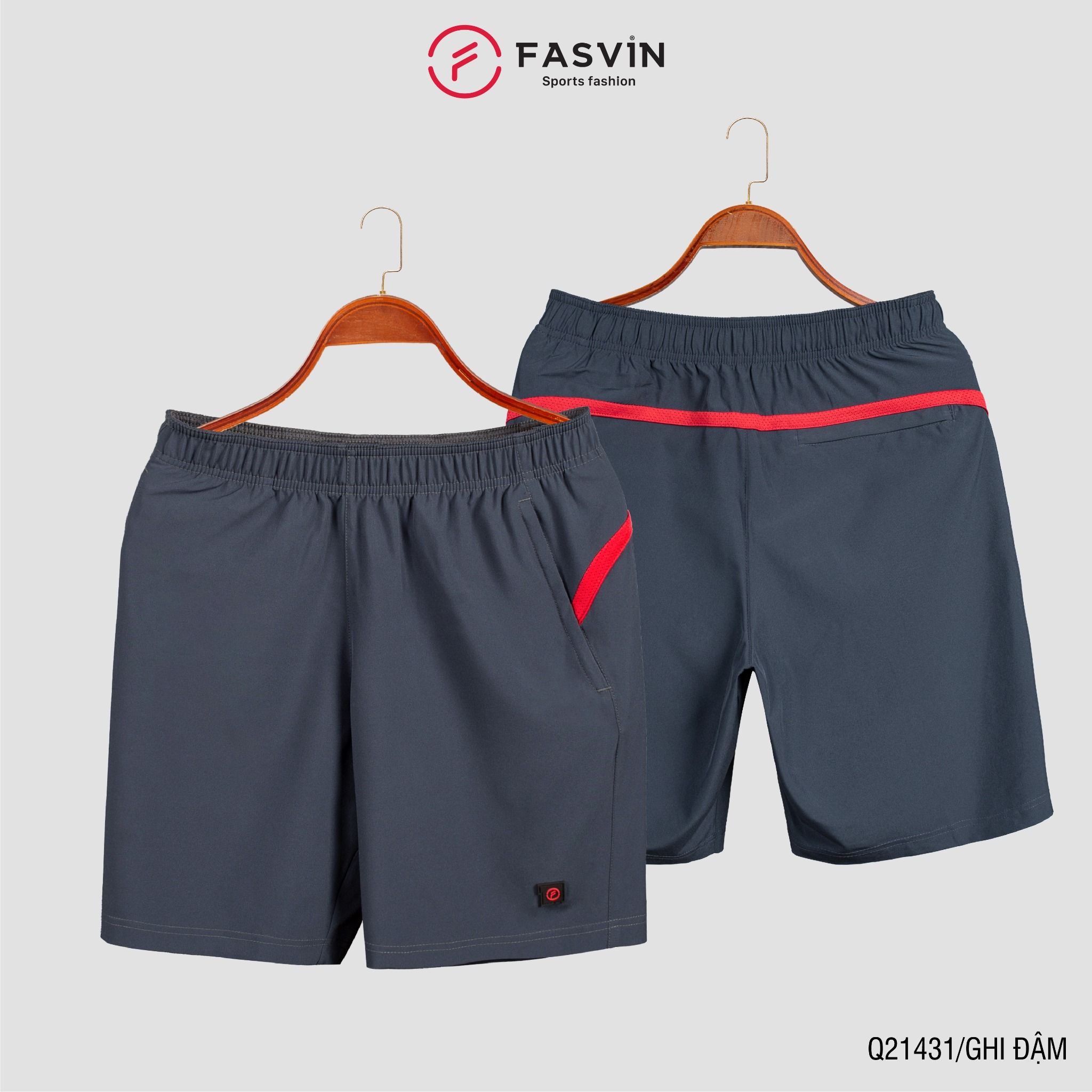 Quần Đùi Nam FASVIN Vải Gió Đẹp Hàng Nhà Máy Chất Lượng Cao Thể Thao Hay Mặc Nhà Q21431