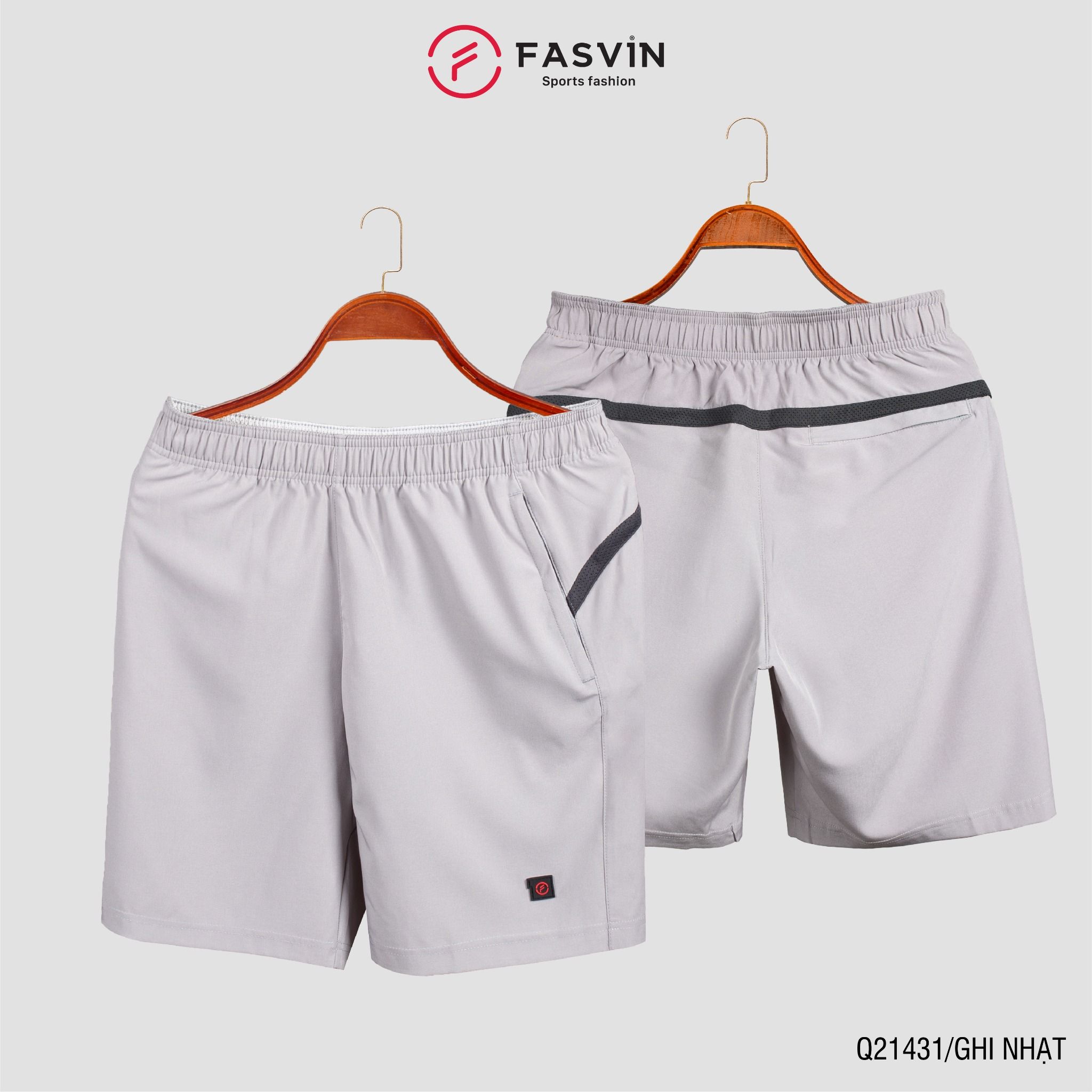 Quần Đùi Nam FASVIN Vải Gió Đẹp Hàng Nhà Máy Chất Lượng Cao Thể Thao Hay Mặc Nhà Q21431