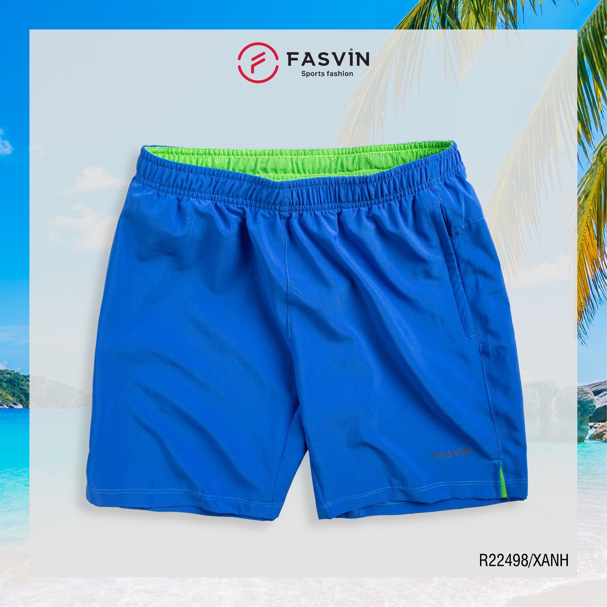 Quần đùi nam ngắn chạy bộ Fasvin R22498 vải Dù Gió nhẹ mát tiện dụng thể thao hay mặc nhà