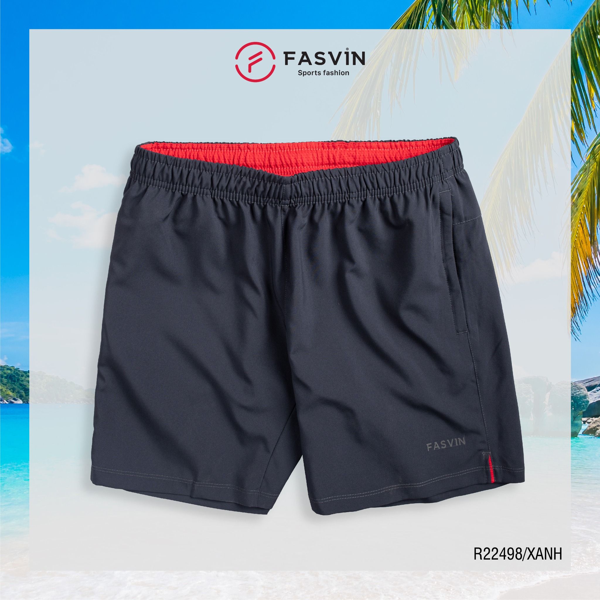 Quần đùi nam ngắn chạy bộ Fasvin R22498 vải Dù Gió nhẹ mát tiện dụng thể thao hay mặc nhà