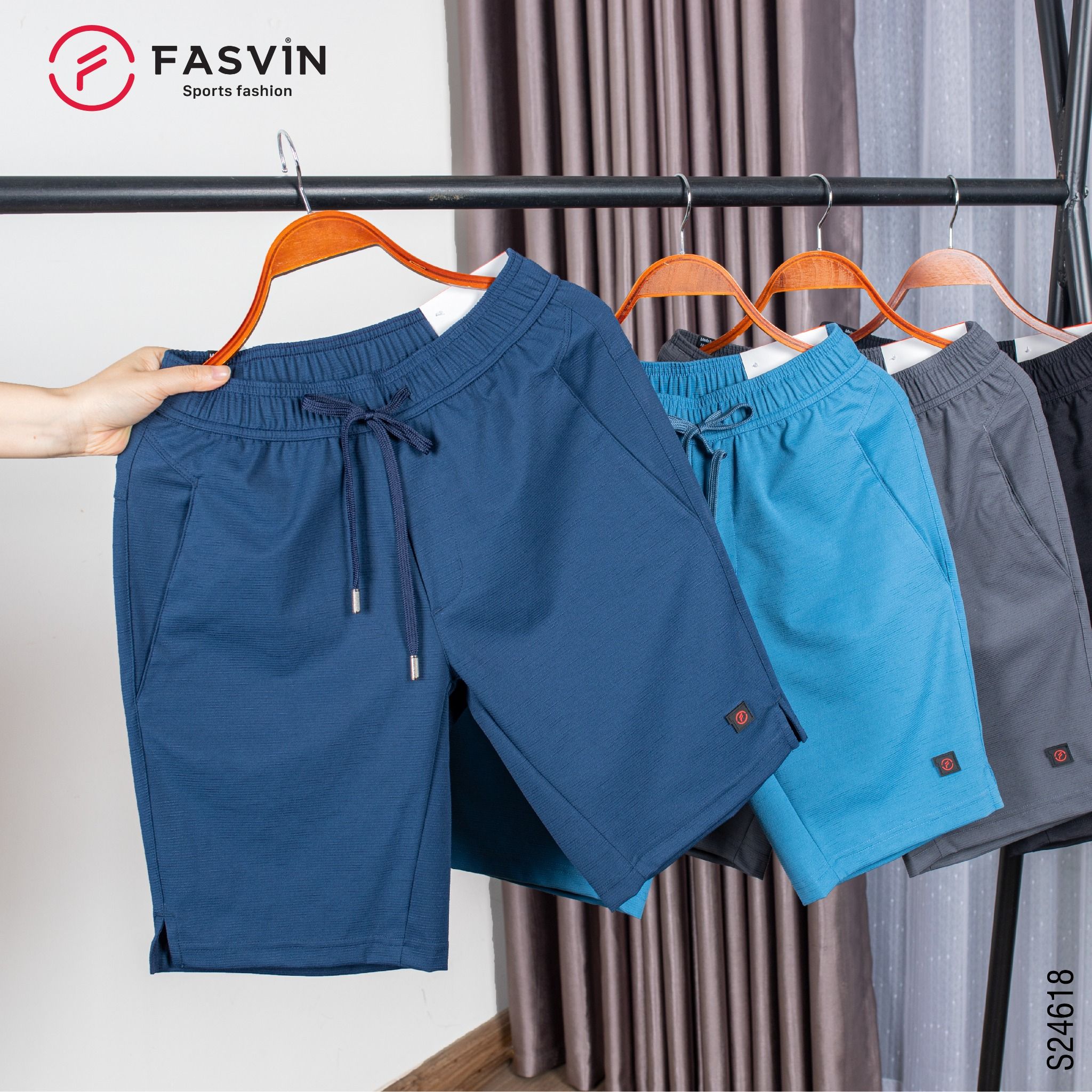 Quần Đùi Nam FASVIN Vải Nylon cao cấp Hàng Nhà Máy Chất Lượng Cao Thể Thao Hay Mặc Nhà S24618