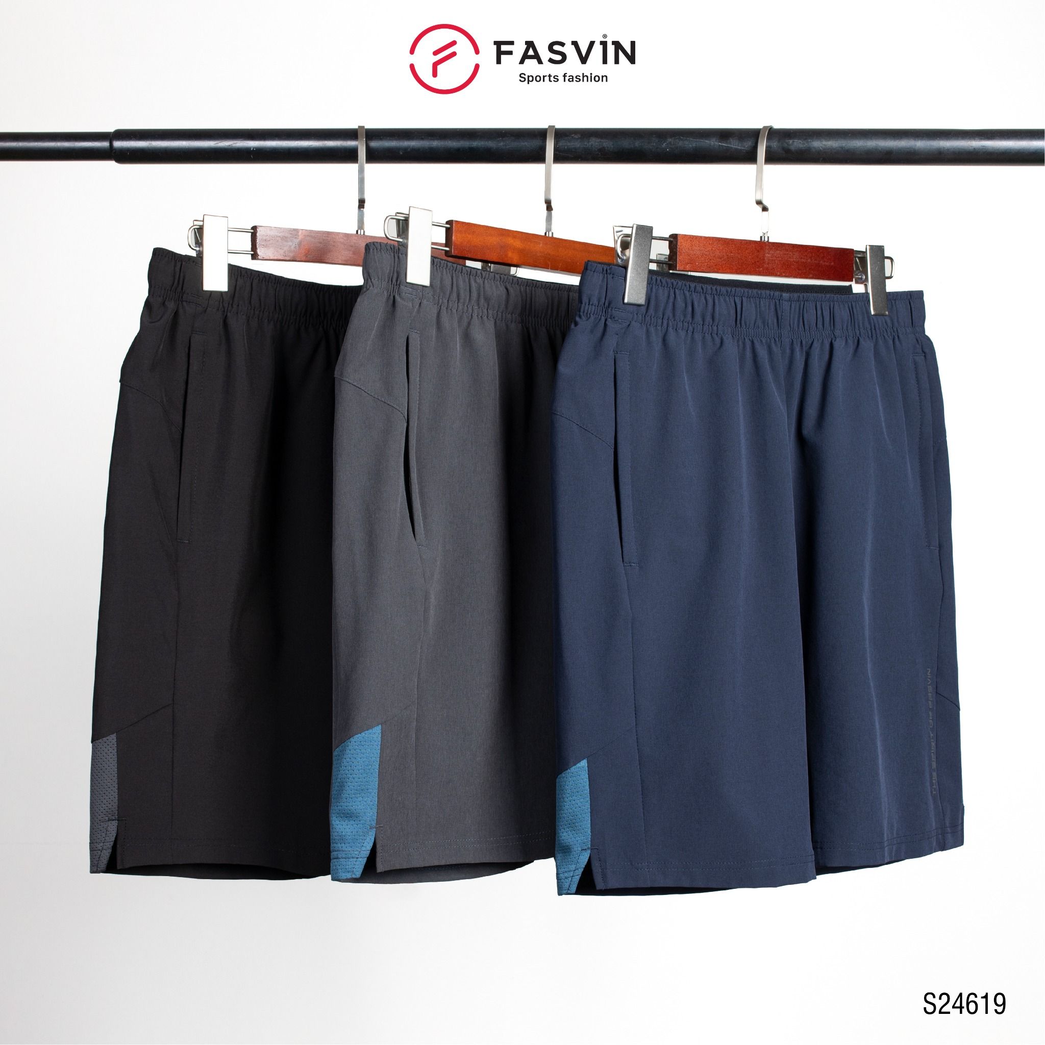 Quần Đùi Nam Chun Lộ FASVIN Vải Gió Đẹp Hàng Nhà Máy Chất Lượng Cao Thể Thao Hay Mặc Nhà S24619