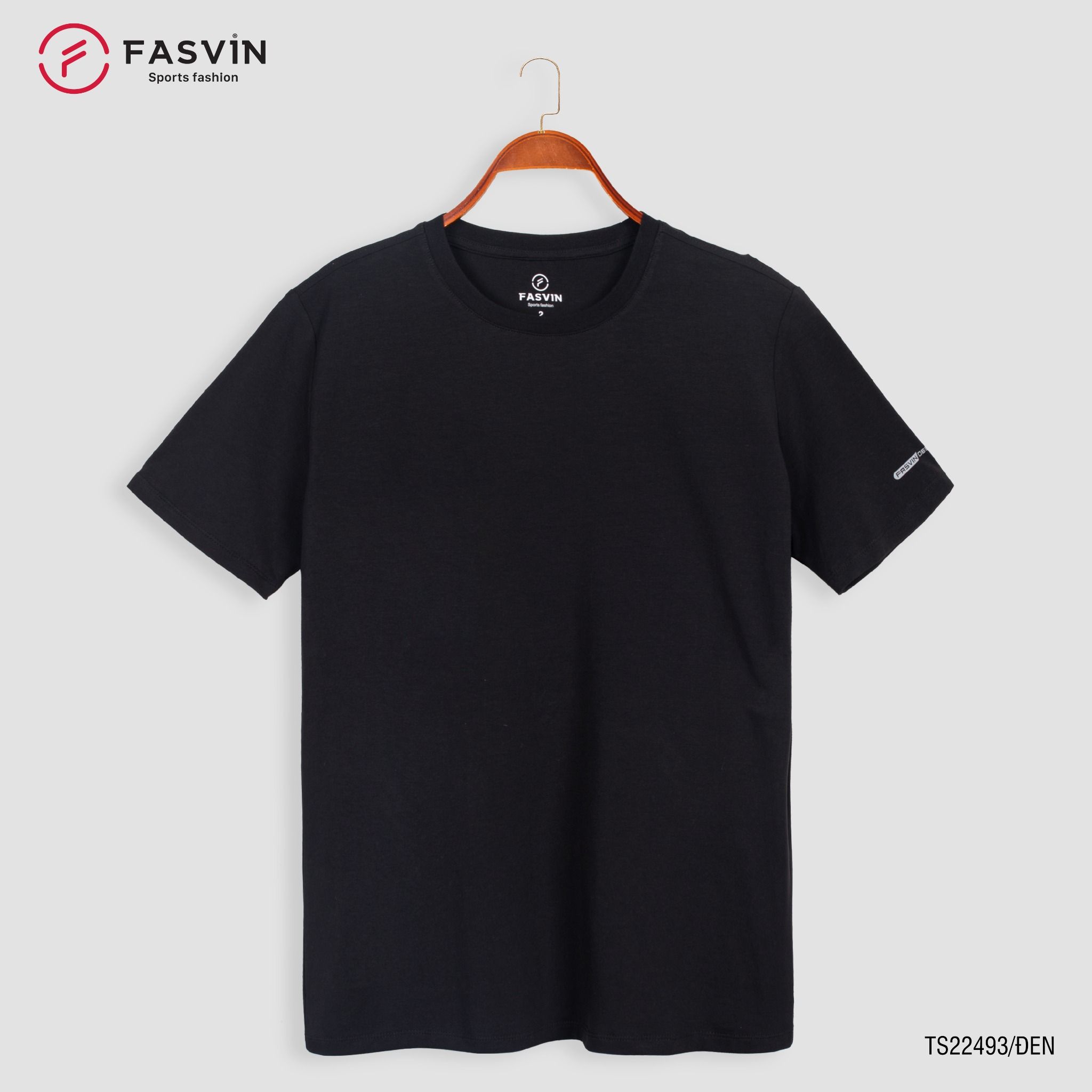 Áo Thun Trơn Nam COTTON FASVIN Vải Mềm Mát Co Giãn Hàng Nhà Máy TS22493