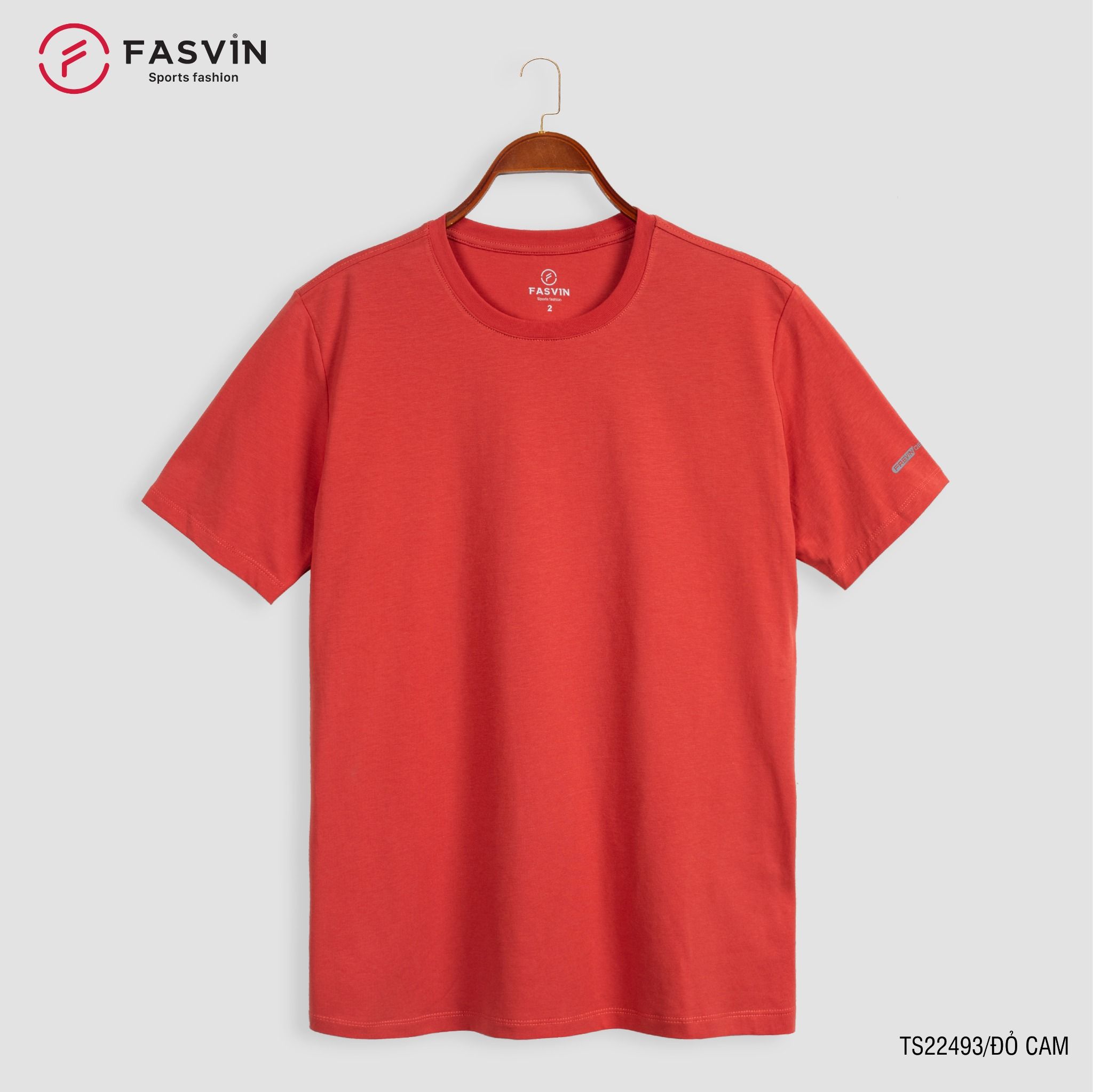 Áo Thun Trơn Nam COTTON FASVIN Vải Mềm Mát Co Giãn Hàng Nhà Máy TS22493