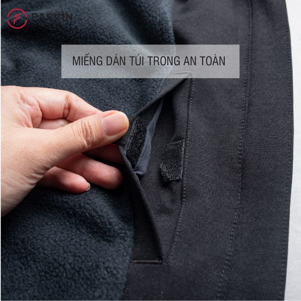 Bộ Quần Áo Thể Thao Nam Fasvin BC23615 Chất Vải Gió Hai Lớp Lót Nỉ Dầy Dặn Ấm Áp.