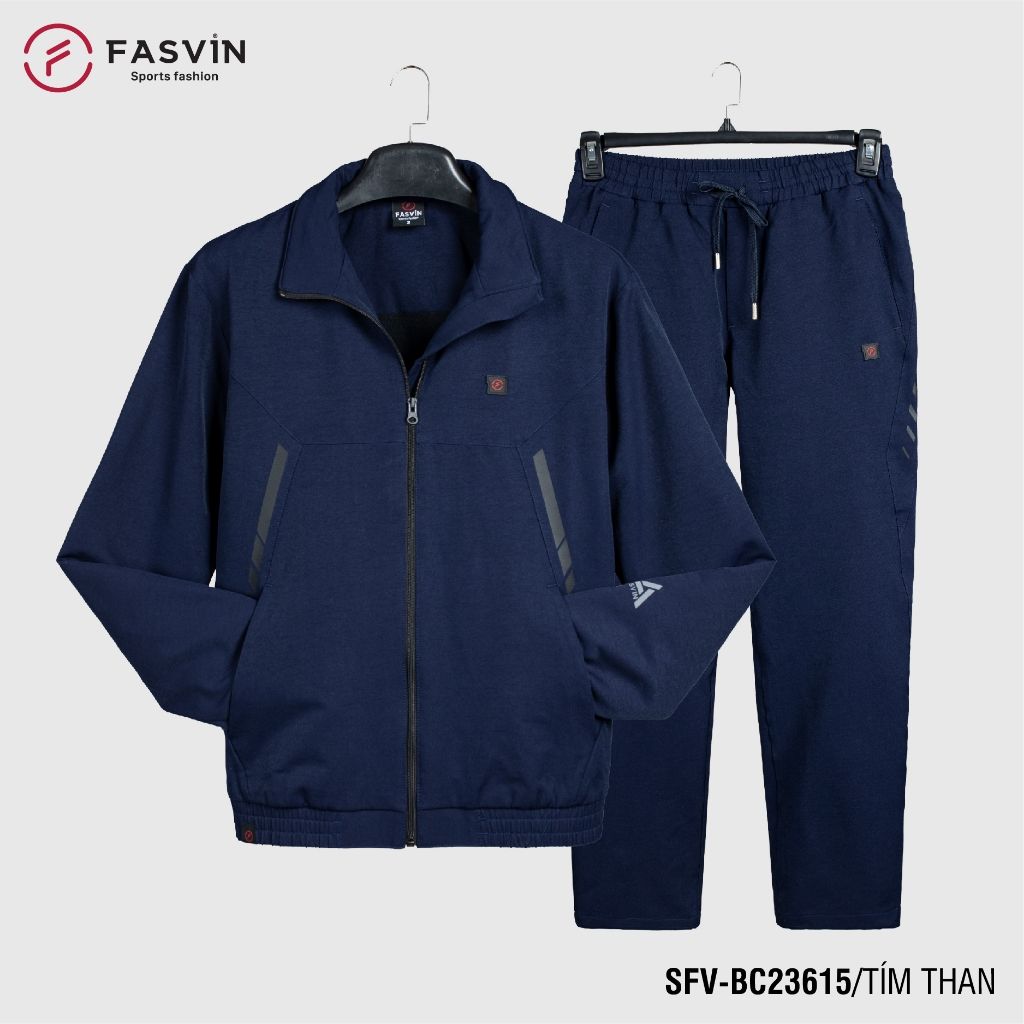 Bộ Quần Áo Thể Thao Nam Fasvin BC23615 Chất Vải Gió Hai Lớp Lót Nỉ Dầy Dặn Ấm Áp.
