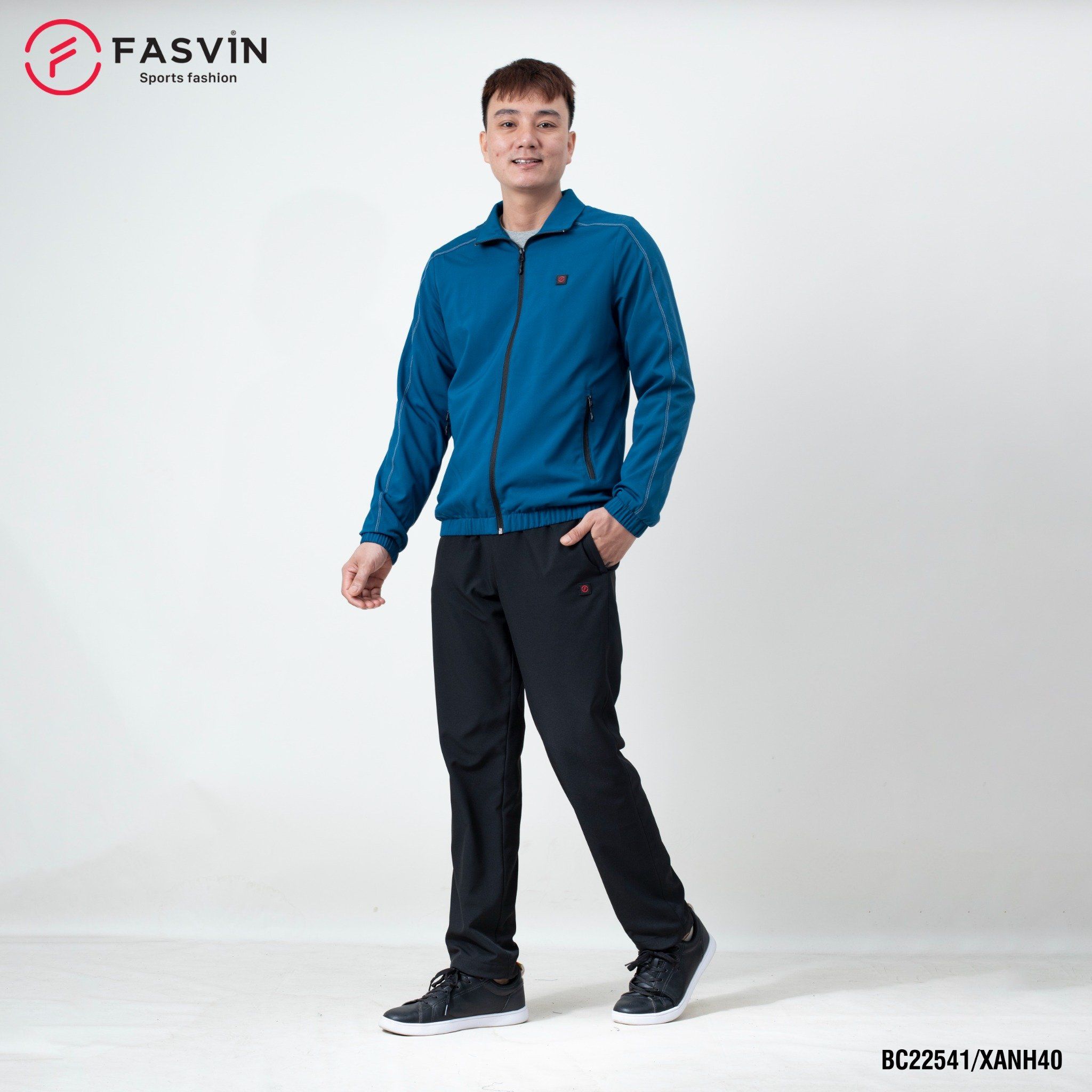 Bộ gió nam 2 lớp FASVIN vải thể thao cao cấp lót vải thun hàng chính hãng BC22541
