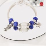  Vòng Đá Phong Thủy - Đá Sapphire Kết Hợp Moon Stone Charm Bạc Cá & Ngôi Sao 