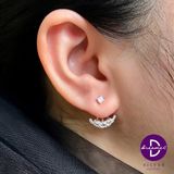  Hoa Tai Bạc 925 Earjackets Hình Vòng Cung Đính Đá - Swing Stone 2094EJ 