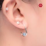  Hoa Tai Khoen C Kết Hợp Đá Aquamarine 