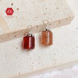  Mặt Dây Chuyền Đá Thiên Nhiên - Đá Lu Thống Thạch Anh Tóc Nâu Đỏ & Garnet  Mix Charm Bạc 925 - Cho Mệnh Hỏa/Thổ - Ddreamer 