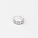  Nhẫn Ngón Út  Bạc 925 Hình Trái Tim - Bubble Heart Pinky Ring 1520NT 