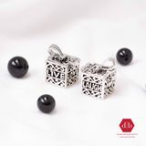  Live Love Laugh Box Pendant - Mặt Dây Chuyền Đựng Đá Thiên Nhiên Hộp Vuông Chữ Live Love Laugh Ý Nghĩa MDC317 