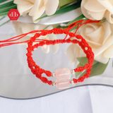  Vòng tay dây thắt đá phong thủy - Vòng thắt Lu Thống Thạch Anh Hồng - Gemstone Bracelets Ddreamer 