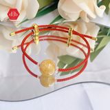  Vòng đá dây cứng Thạch Anh Tóc Vàng Chiêu Tài Lộc  Phối Charm Bạc 925 - Gemstone Bracelets Ddreamer 