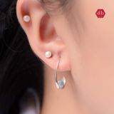  Hoa Tai Khoen C Kết Hợp Đá Aquamarine 