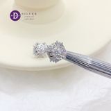  Bông Tai Nữ Đính Đá Moissanite 4li - Bông Tai Moissanite Bạc 925 - Square Baguette Moissanite Earrings - MBT026 