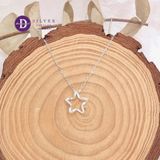  Dây Chuyền Nữ Ngôi Sao Xoắn Đính Đá- Dây Chuyền Bạc 925- Ribbon Sparkling Star - Silver 925 Ddreamer Jewelry-1153DCH 