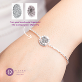  Engravable Hammer Round Bracelet - Sterling Silver Initial Circle Personalised Friendship Bracelet  - Lắc Tay Mặt Tròn Khắc Chữ 1267VTT - Quà Tặng Ý Nghĩa 