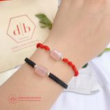  Vòng tay dây thắt đá phong thủy - Vòng thắt Lu Thống Thạch Anh Hồng - Gemstone Bracelets Ddreamer 