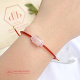  Vòng đá dây cứng Lu Thống Chiêu Tài - Thạch Anh Hồng Phối Charm Bạc 925 - Gemstone Bracelets Ddreamer 