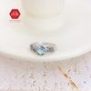 Blue Topaz Gemstone Silver Ring - Nhẫn Bạc 925 Đá Topaz Xanh Trời 014SR