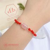  Vòng tay dây thắt đá phong thủy - Vòng thắt Lu Thống Thạch Anh Hồng - Gemstone Bracelets Ddreamer 