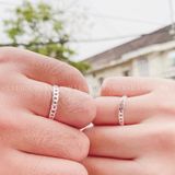  Couple Rings - Nhẫn Cặp Kiểu Bản Xích Trơn Unisex Cá Tính- 2097NT 