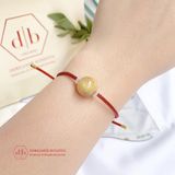  Vòng đá dây cứng Thạch Anh Tóc Vàng Chiêu Tài Lộc  Phối Charm Bạc 925 - Gemstone Bracelets Ddreamer 