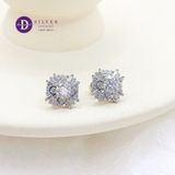  Bông Tai Nữ Đính Đá Moissanite 4li - Bông Tai Moissanite Bạc 925 - Square Baguette Moissanite Earrings - MBT026 