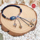  Vòng Dây Thắt Đá Lu Thống Kyanite Và Charm Bạc  925 - Vòng Thắt Dây Thủ Công Đá Phong Thủy 