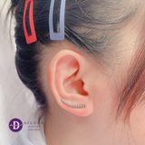  Bông Tai Bạc 925-Hoa Tai Earclimbers Spiral -Silver 925 Earrings-1697ECB 