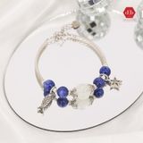  Vòng Đá Phong Thủy - Đá Sapphire Kết Hợp Moon Stone Charm Bạc Cá & Ngôi Sao 