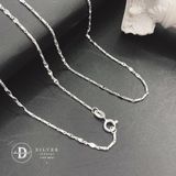  Dây Chuyền Nam Trơn Kiểu Hình Thoi Dẹp & Trụ Móc Máy - Dây chuyền Bạc 925 - Silver 925 Necklace Basic Chain Ddreamer 