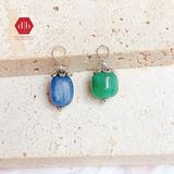  Mặt Dây Chuyền Đá Thiên Nhiên - Đá Lu Thống Kyanite & Cẩm Thạch Xanh Lá Mix Charm Bạc 925 - Cho Mệnh Mộc - Ddreamer 