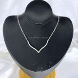  Sparkling V Line Silver Necklace - Dây Chuyền Nữ Chữ V Đính Đá 179DCH 