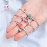  Vòng Tay Bi Bạc Lu Thống Đá Thạch Anh Tím  - Vòng Tay Bi Bạc 925 Mix Charm Bạc Cá Tính 