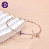  Kiềng Bạc 925 Mỏ Neo Cá Tính - Freedom Bangle - Anchor Silver Bangle K214 